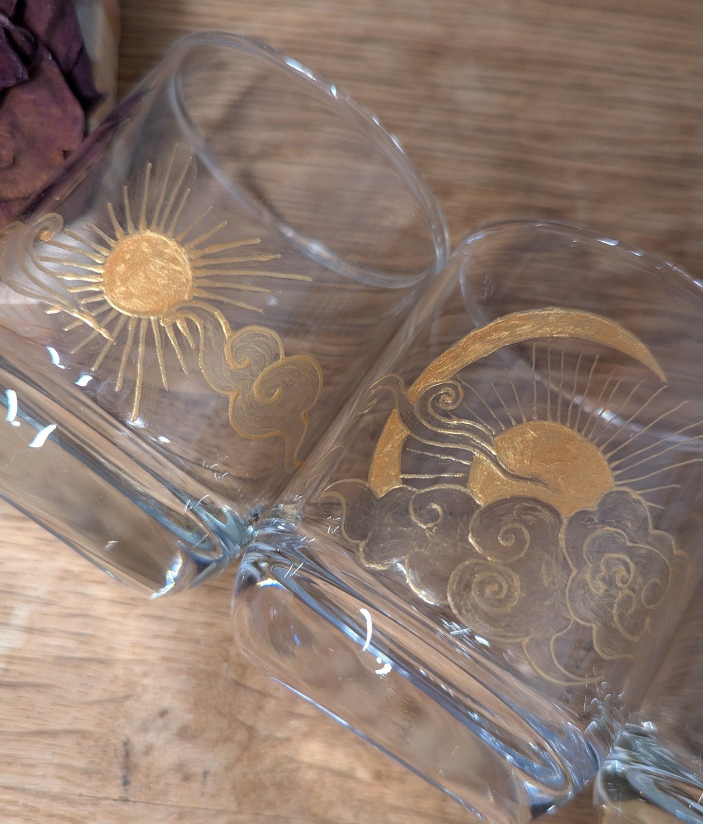 Verre à eau - Astres Dorés