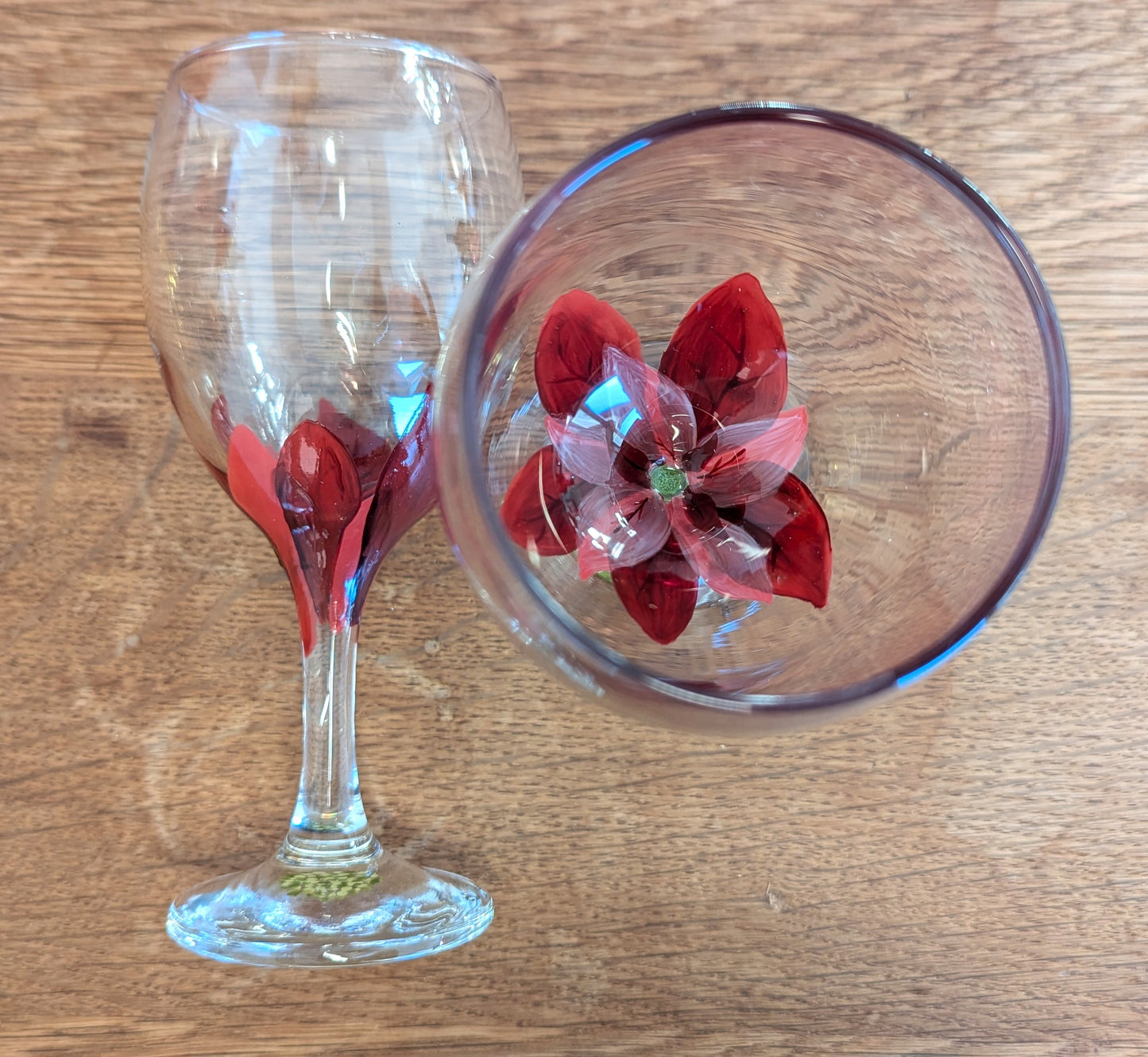Verres Ă vin - Poinsettia