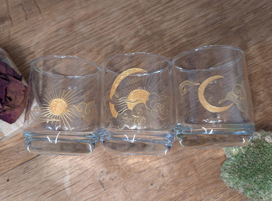 Verre à eau - Astres Dorés
